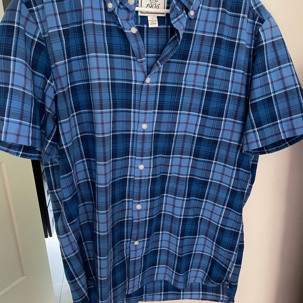 Jos. A. Bank Blue Casual Button Down Shirt
